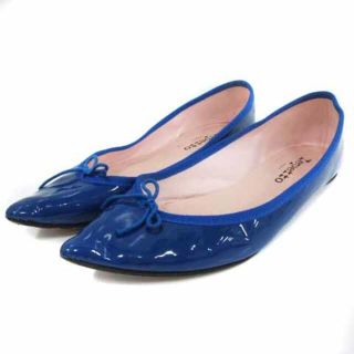 レペット(repetto)のレペット バレエシューズ エナメル ポインテッドトゥ 39 24.5cm 青(バレエシューズ)