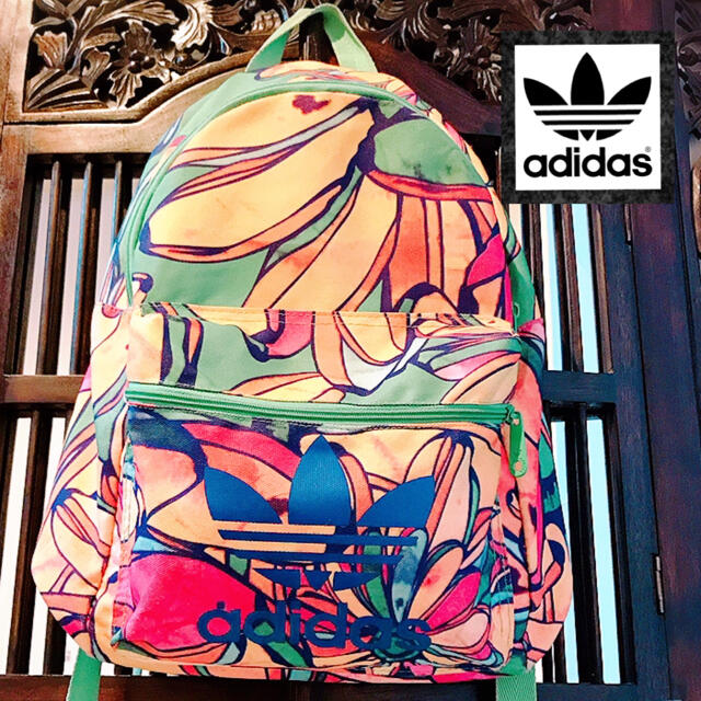 adidas×FARMコラボ花柄ナップサック