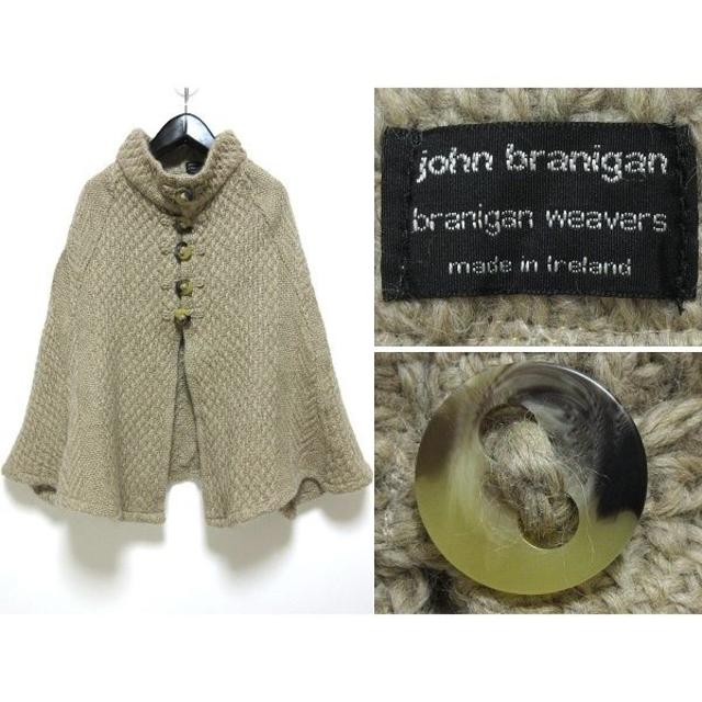 ジャーナル取扱 john branigan ニットウールポンチョ ベージュ