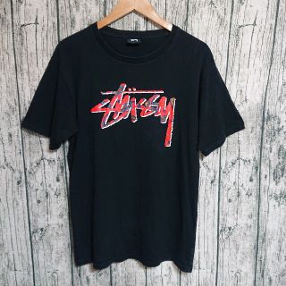 ステューシー(STUSSY)のフォロー割引STUSSYビッグプリントTシャツペイズリー古着ステューシーL(Tシャツ/カットソー(半袖/袖なし))