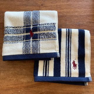 ラルフローレン(Ralph Lauren)のラルフローレン　ウォッシュタオル　ストライプ&チェック　2枚組(ハンカチ)