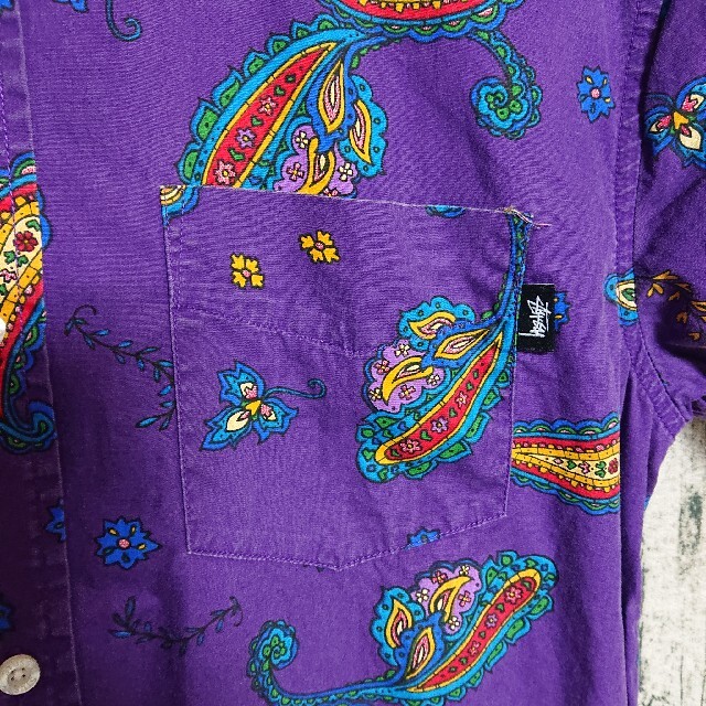 STUSSY(ステューシー)のSTUSSYペイズリー柄胸ポケットボタンシャツステューシー開襟シャツアロハシャツ メンズのトップス(シャツ)の商品写真