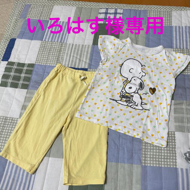 GU(ジーユー)のGUスヌーピーパジャマ(110cm) キッズ/ベビー/マタニティのキッズ服女の子用(90cm~)(パジャマ)の商品写真