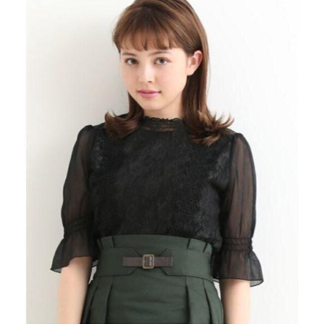 MAJESTIC LEGON(マジェスティックレゴン)のMAJESTIC LEGON☆新品♪ふんわりシアー袖＊フェミニンレーストップス  レディースのトップス(シャツ/ブラウス(半袖/袖なし))の商品写真