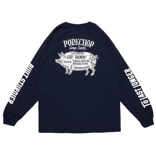 Lサイズ/ポークチョップ　ロンT PORKCHOP NAVY