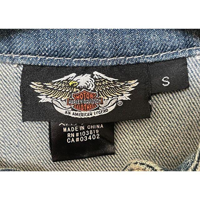 Harley Davidson(ハーレーダビッドソン)の□美品《Harley-Davidson/ハーレーダビッドソン》ジージャン S□ レディースのジャケット/アウター(Gジャン/デニムジャケット)の商品写真