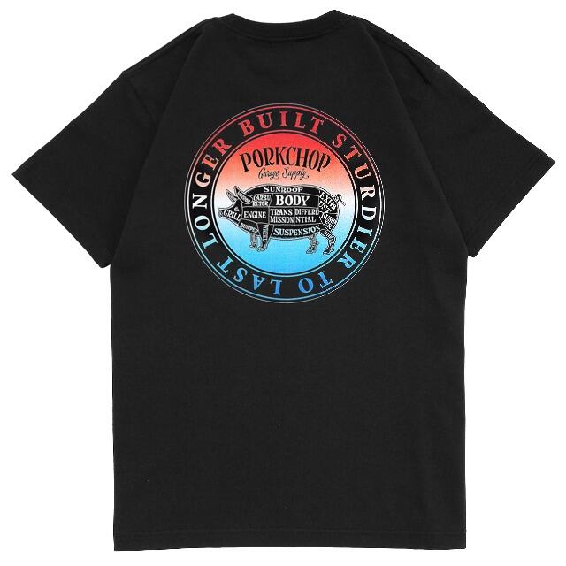 Lサイズ/ポークチョップ　Tシャツ PORKCHOP ASH BLACK55cm袖丈