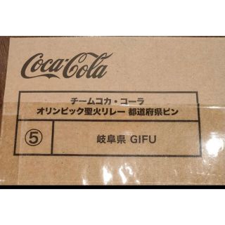 コカコーラ(コカ・コーラ)の東京オリンピック、コカコーラの都道府県ピンバッジ  聖火リレー 岐阜県(ノベルティグッズ)