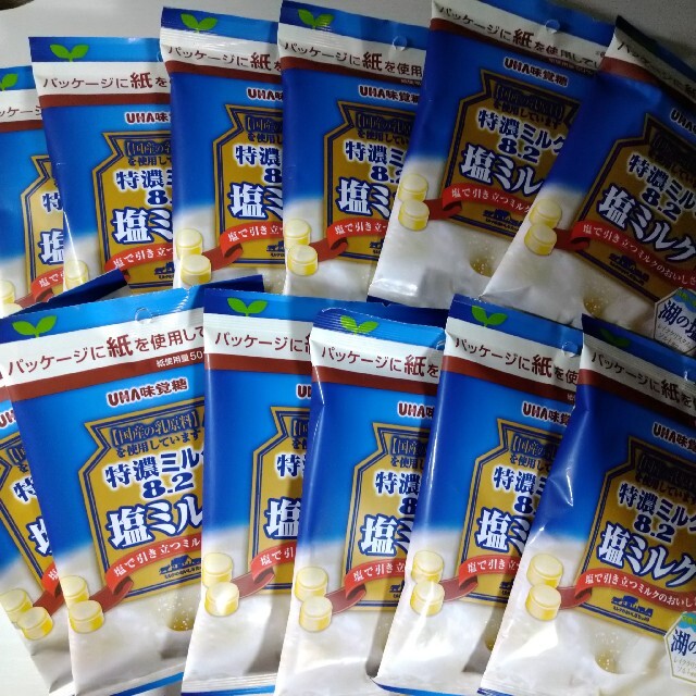 UHA味覚糖 - 特濃ミルク8.2 塩ミルク飴 4袋セット（外袋なし）+8袋セットの通販 by なお's shop｜ユーハミカクトウならラクマ