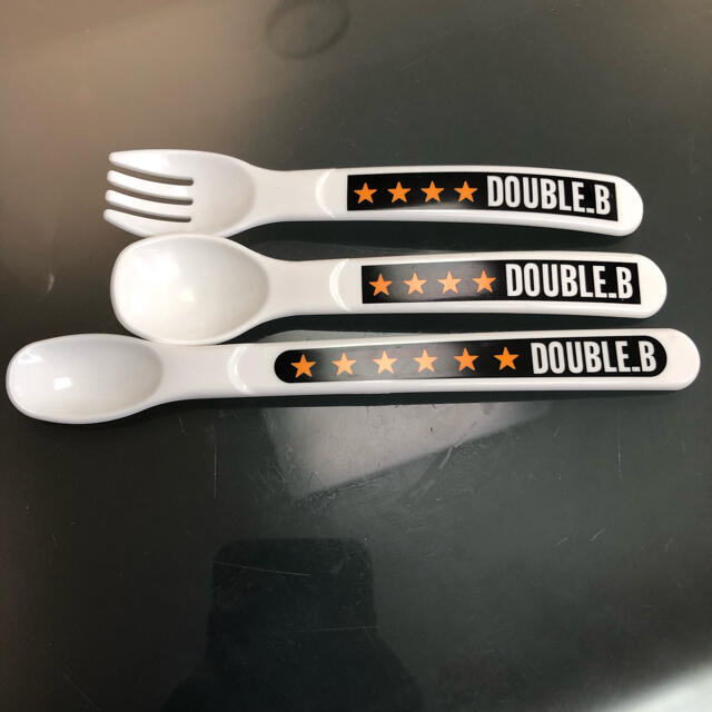 DOUBLE.B(ダブルビー)の離乳食用スプーンフォークセット キッズ/ベビー/マタニティの授乳/お食事用品(スプーン/フォーク)の商品写真