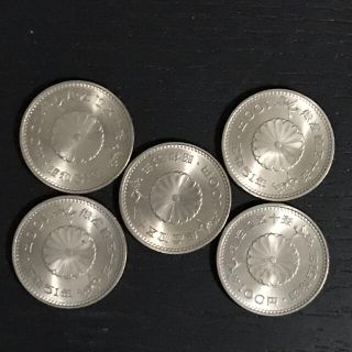 昭和天皇御在位50年記念 100円白銅貨 昭和51年（1976年）未使用5枚(貨幣)