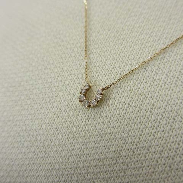 4℃(ヨンドシー)の4℃ K10 ネックレス 馬蹄モチーフ ホースシュー ダイヤモンド ゴールド 金 メンズのアクセサリー(ネックレス)の商品写真