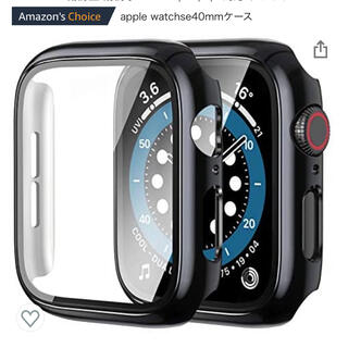 アップルウォッチ(Apple Watch)の新品未使用　Apple Watch 40ミリ　保護カバー　2枚組(保護フィルム)