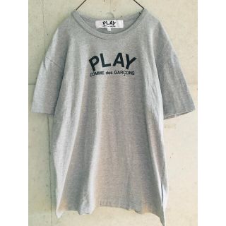 コムデギャルソン(COMME des GARCONS)の【★希少★正規★メンズL】プレイコムデギャルソン グレー 両面デザイン Tシャツ(Tシャツ/カットソー(半袖/袖なし))