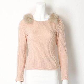 レストローズ(L'EST ROSE)のほぼ新品♡肩ファーリブニット♡(ニット/セーター)