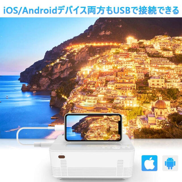 【極美品】プロジェクター スマホ/家電/カメラのテレビ/映像機器(プロジェクター)の商品写真