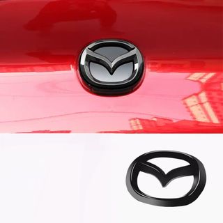 マツダ3 MAZDA3 リアエンブレムカバー グロスブラック 黒色 後方 リヤ(車外アクセサリ)