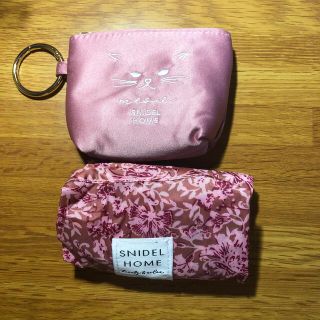 タカラジマシャ(宝島社)の花柄エコバッグ＆ネコ刺繍ポーチ sweet 付録 SNIDEL HOME(エコバッグ)