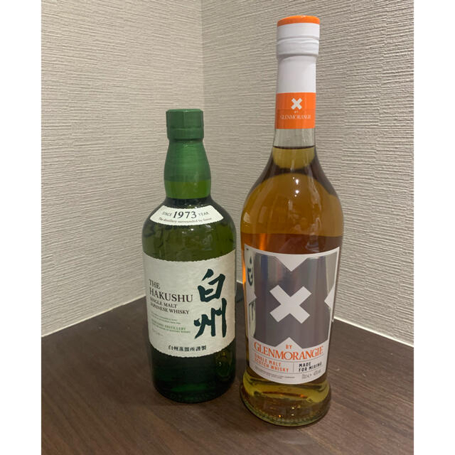 サントリー(サントリー)のサントリー白州NVとグレンモーレンジ　エックスバイ 食品/飲料/酒の酒(ウイスキー)の商品写真