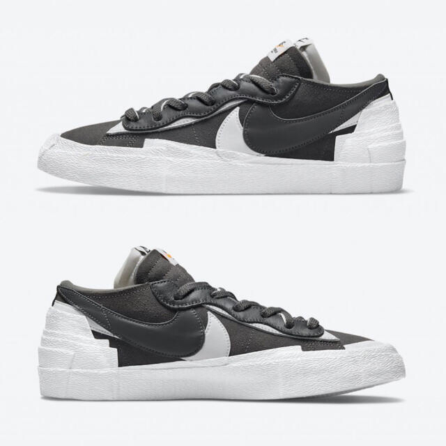 NIKE(ナイキ)のsacai × NIKE BLAZER LOW IRON GREY 23cm メンズの靴/シューズ(スニーカー)の商品写真