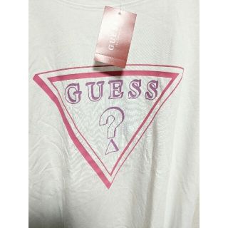 ゲス(GUESS)の【新品】GUESS ゲス シャツ XL パープルホワイト タグ付 BARBI T(Tシャツ(半袖/袖なし))