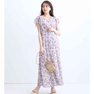 マイストラーダ(Mystrada)の美品✨マイストラーダ ♡ラッフルマーメイドプリントワンピース(ロングワンピース/マキシワンピース)