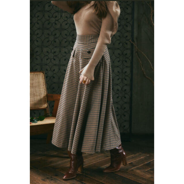 herlipto high-rise shell Checked skirt