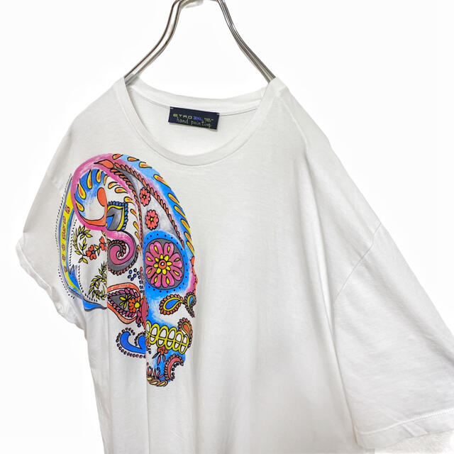 ETRO - エトロ イタリア製 ハンドペイント ペイズリー柄 スカル ETRO - エトロ イタリア製 ハンドペイント ペイズリー柄 スカル