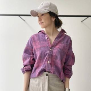 アパルトモンドゥーズィエムクラス(L'Appartement DEUXIEME CLASSE)の【REMI RELIEF/レミレリーフ】Check Shirt★ピンク(シャツ)