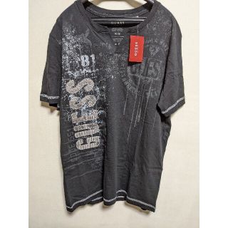 ゲス(GUESS)の【新品】GUESS ゲス V Tシャツ M ジェットブラック タグ付 DIMIT(Tシャツ(半袖/袖なし))