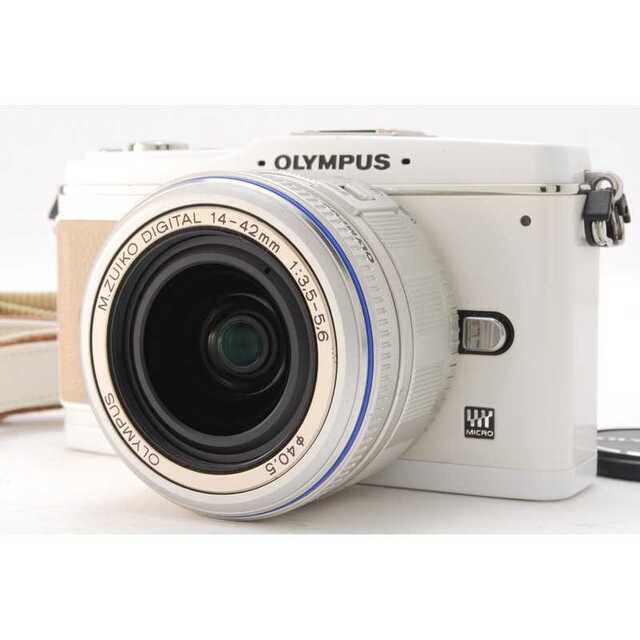 ☆ スマホ転送OK！ ミラーレス一眼 OLYMPUS E-P1 ホワイト ☆ 新しい ...