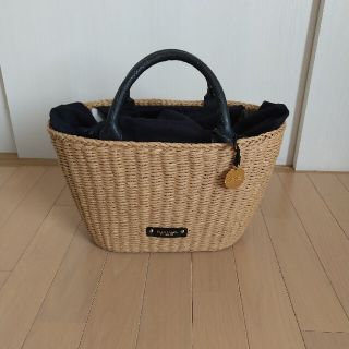 バーバリーブルーレーベル(BURBERRY BLUE LABEL)の美品！BULE LABEL ブルーレーベル クレストブリッジ  かごバッグ(かごバッグ/ストローバッグ)