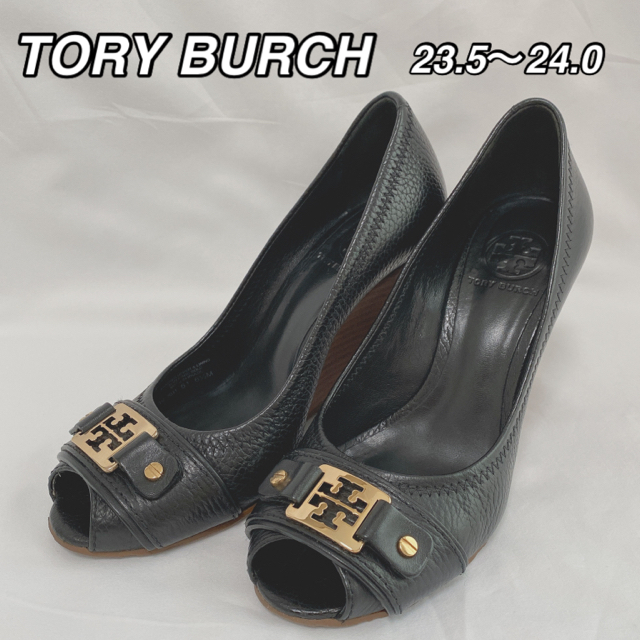 Tory Burch(トリーバーチ)の【大人気】Tory Burch オープントゥ　ウェッジ　パンプス レディースの靴/シューズ(ハイヒール/パンプス)の商品写真