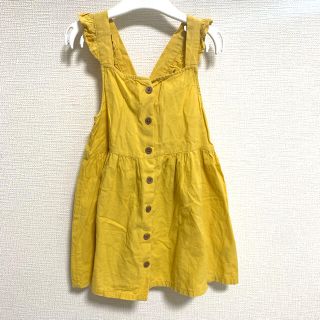 エイチアンドエム(H&M)のH&M  ワンピース　女の子　100  イエロー(ワンピース)