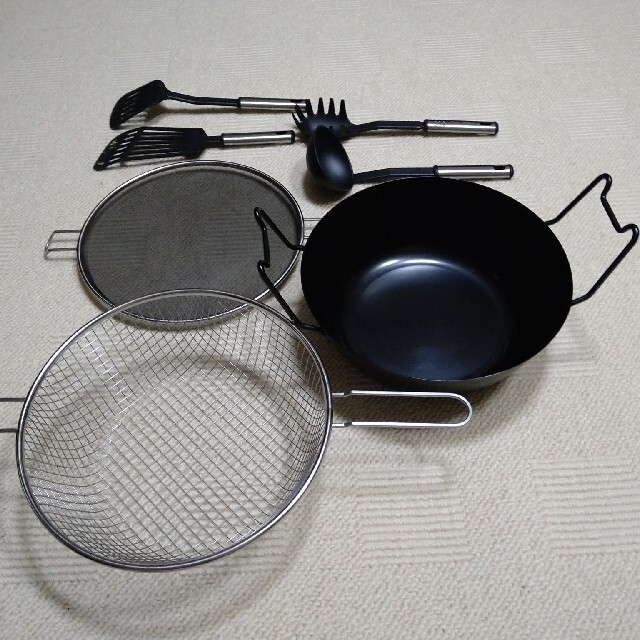 ラ・バーゼ　鉄揚げ鍋セット29cm程度キッチン/食器