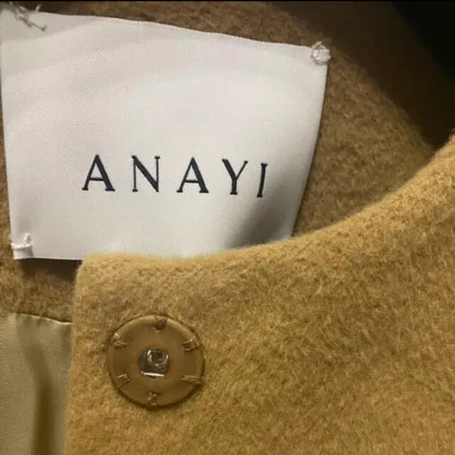 美品　ANAYI 8.3万　アンゴラビーバー　ファー付き　コート