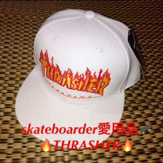 スラッシャー(THRASHER)のスケボーと言えば、skateboarder愛用品王道THRASHER キャップ(キャップ)