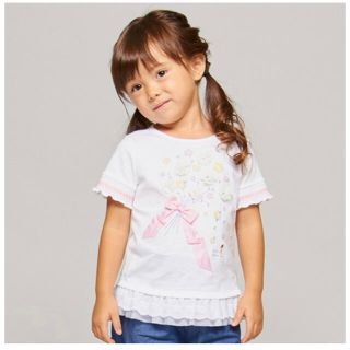 ミキハウス(mikihouse)の★ミキハウス★リーナちゃん★半袖Tシャツ★140★スワロフスキー★レースやリボン(Tシャツ/カットソー)