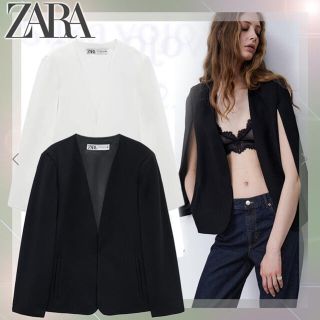 ZARA ケープブレザージャケット　xs 黒