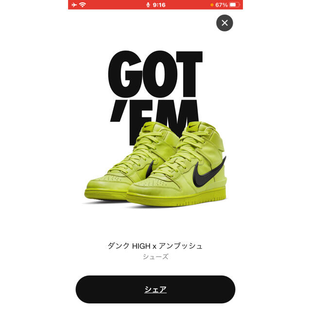 NIKE(ナイキ)の値下げ　DUNK HIGH × アンブッシュ ambush 28 US10 メンズの靴/シューズ(スニーカー)の商品写真