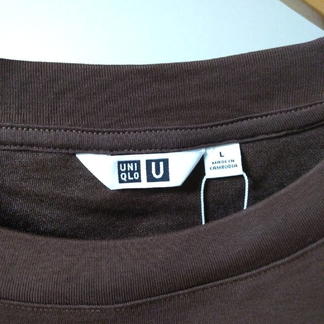 UNIQLO(ユニクロ)の新品　ユニクロu エアリズムコットンオーバーサイズTシャツ　5分袖　L　 メンズのトップス(Tシャツ/カットソー(半袖/袖なし))の商品写真
