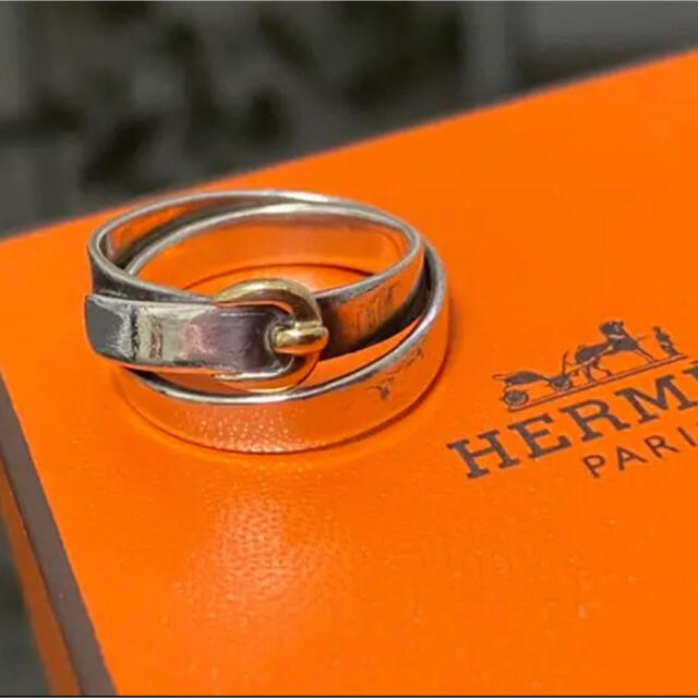 2021春大特価セール！ 18k【HERMES】ゴールドコンビサンチュールリング