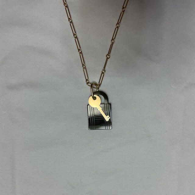 エルメス ネックレス アミュレット パドロックGM ゴールドチェーン