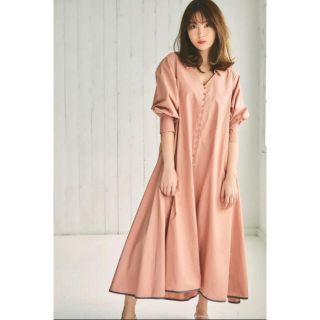 herlipto♡shirts Midi Dress Pinkbeige