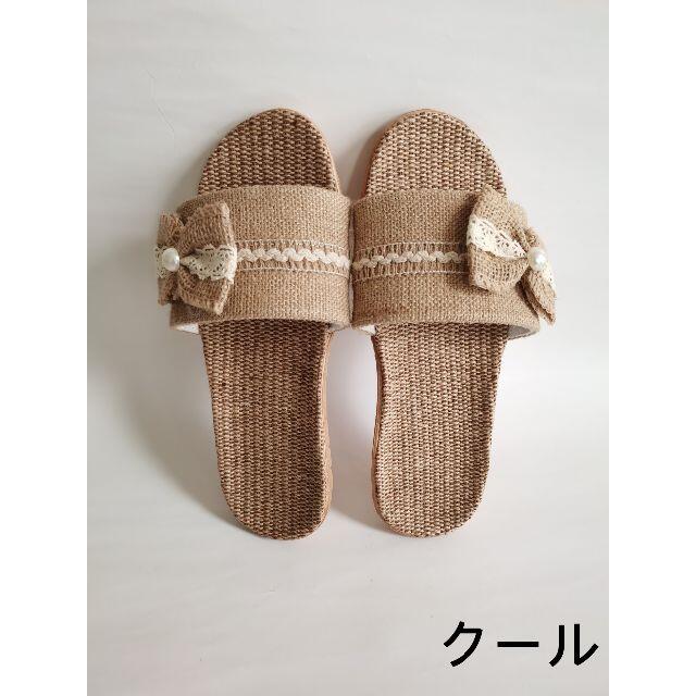 ルームシューズ　スリッパ　リネン　夏用　麻　涼しい レディースの靴/シューズ(サンダル)の商品写真