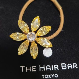 お値下げ！コレットマルーフ☆グラスポニー☆ヘアゴム★黄金色★フラワー柄