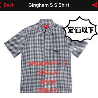 新品タグ付】supreme Gingham S/S Shirt 黒 Sサイズ | angeloawards.com