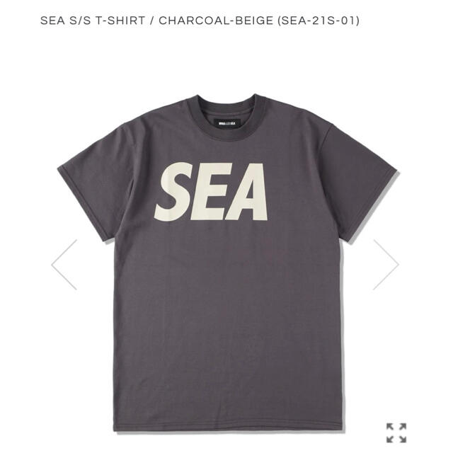 【S】SEA S/S T-SHIRT / CHARCOAL-BEIGE Tシャツ