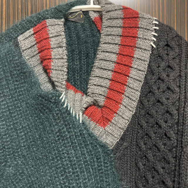 kolor - kolor カラー 20AW クレイジーパターンニット 3 グリーン