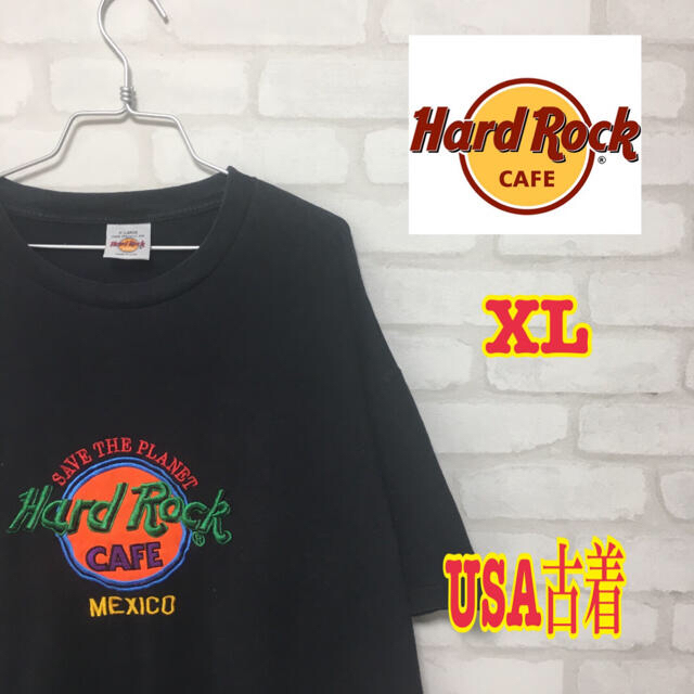 【大人気】ハードロックカフェ　XL tシャツ  黒　刺繍ロゴ　USA